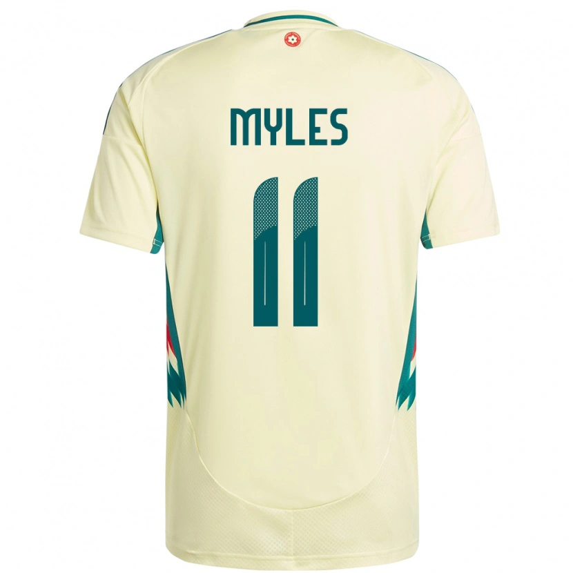 Danxen Enfant Maillot Pays De Galles Elliot Myles #11 Beige Jaune Tenues Extérieur 24-26 T-Shirt