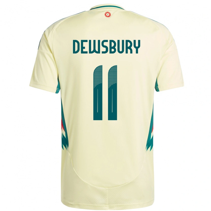 Danxen Enfant Maillot Pays De Galles Ollie Dewsbury #11 Beige Jaune Tenues Extérieur 24-26 T-Shirt