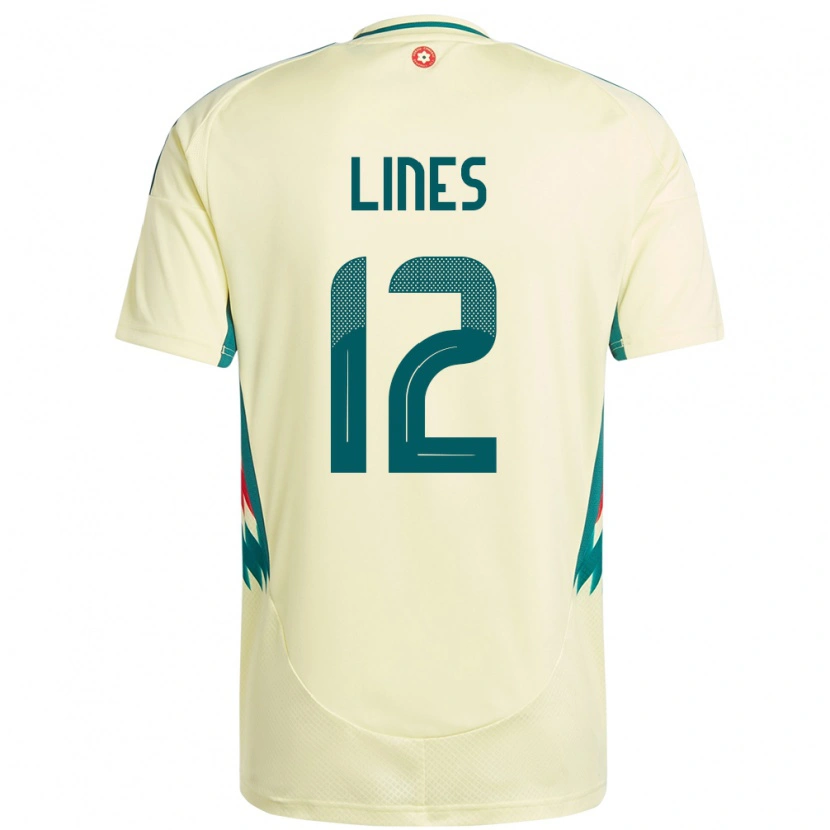 Danxen Enfant Maillot Pays De Galles Jack Lines #12 Beige Jaune Tenues Extérieur 24-26 T-Shirt