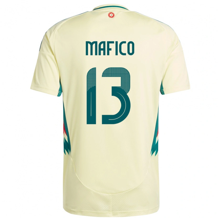 Danxen Enfant Maillot Pays De Galles Dakarai Mafico #13 Beige Jaune Tenues Extérieur 24-26 T-Shirt