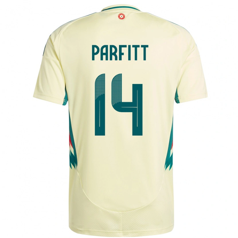 Danxen Enfant Maillot Pays De Galles T-Jay Parfitt #14 Beige Jaune Tenues Extérieur 24-26 T-Shirt