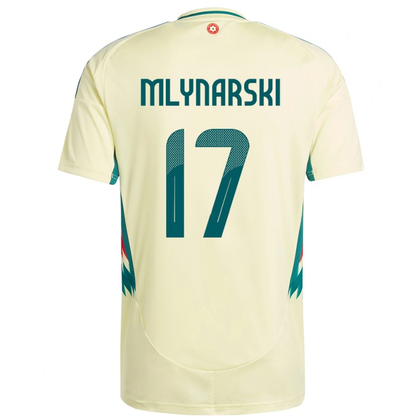 Danxen Enfant Maillot Pays De Galles Patrick Mlynarski #17 Beige Jaune Tenues Extérieur 24-26 T-Shirt