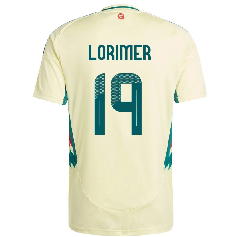 Danxen Enfant Maillot Pays De Galles Archie Lorimer #19 Beige Jaune Tenues Extérieur 24-26 T-Shirt