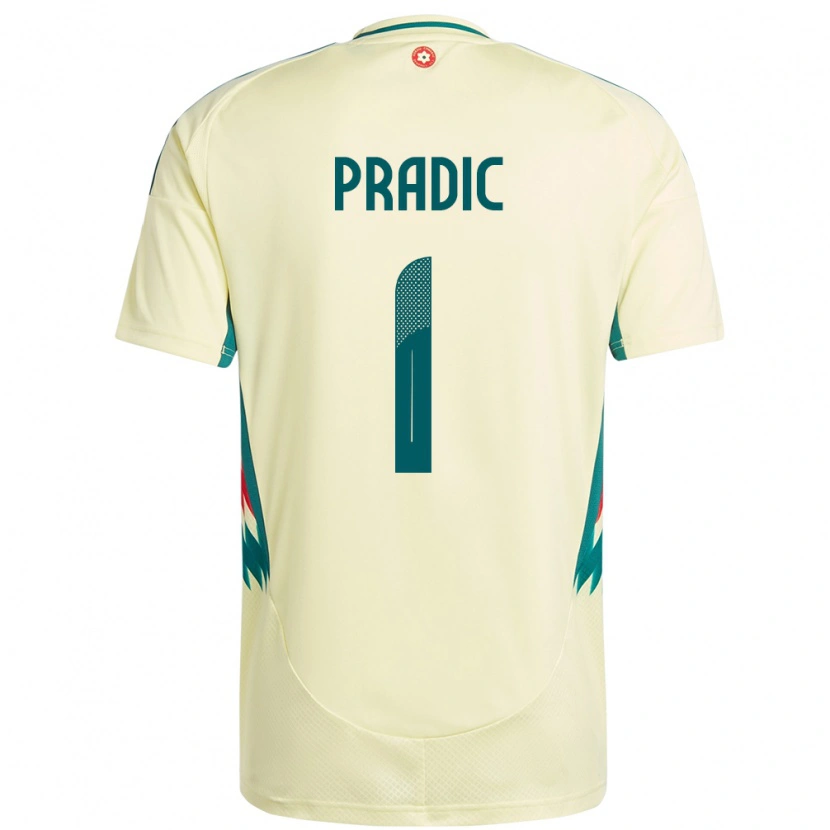 Danxen Enfant Maillot Pays De Galles James Pradic #1 Beige Jaune Tenues Extérieur 24-26 T-Shirt