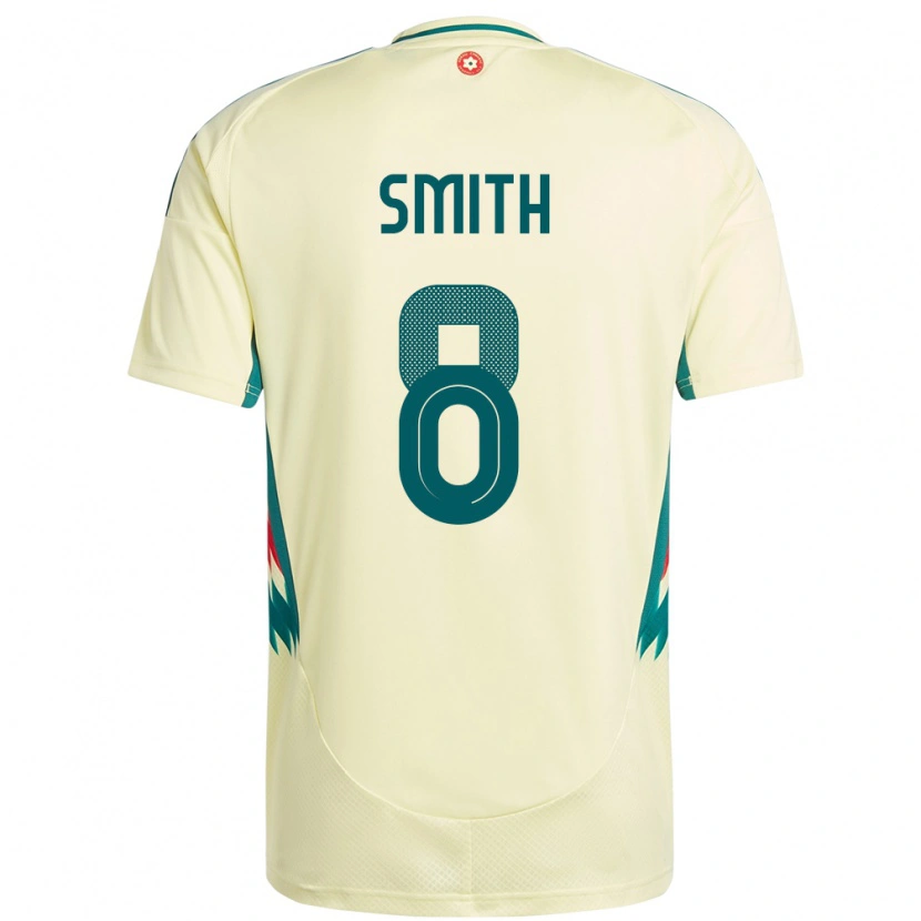 Danxen Enfant Maillot Pays De Galles Matt Smith #8 Beige Jaune Tenues Extérieur 24-26 T-Shirt