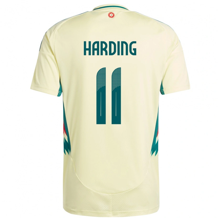 Danxen Enfant Maillot Pays De Galles Natasha Harding #11 Beige Jaune Tenues Extérieur 24-26 T-Shirt