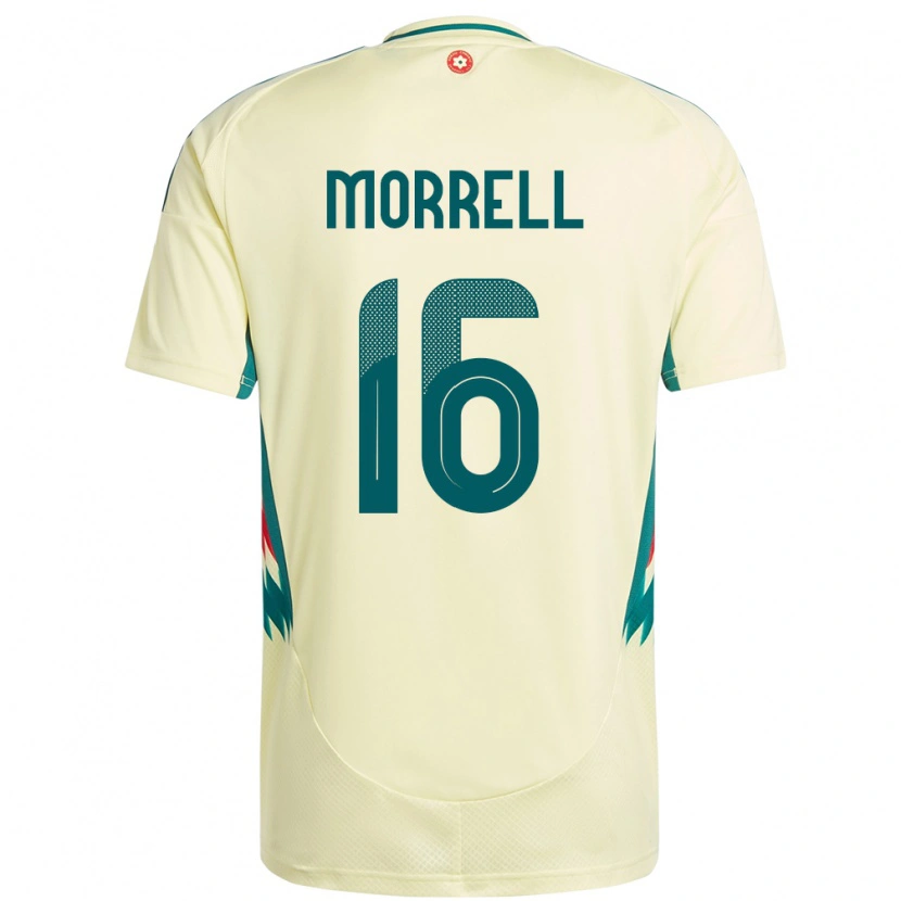 Danxen Enfant Maillot Pays De Galles Joe Morrell #16 Beige Jaune Tenues Extérieur 24-26 T-Shirt