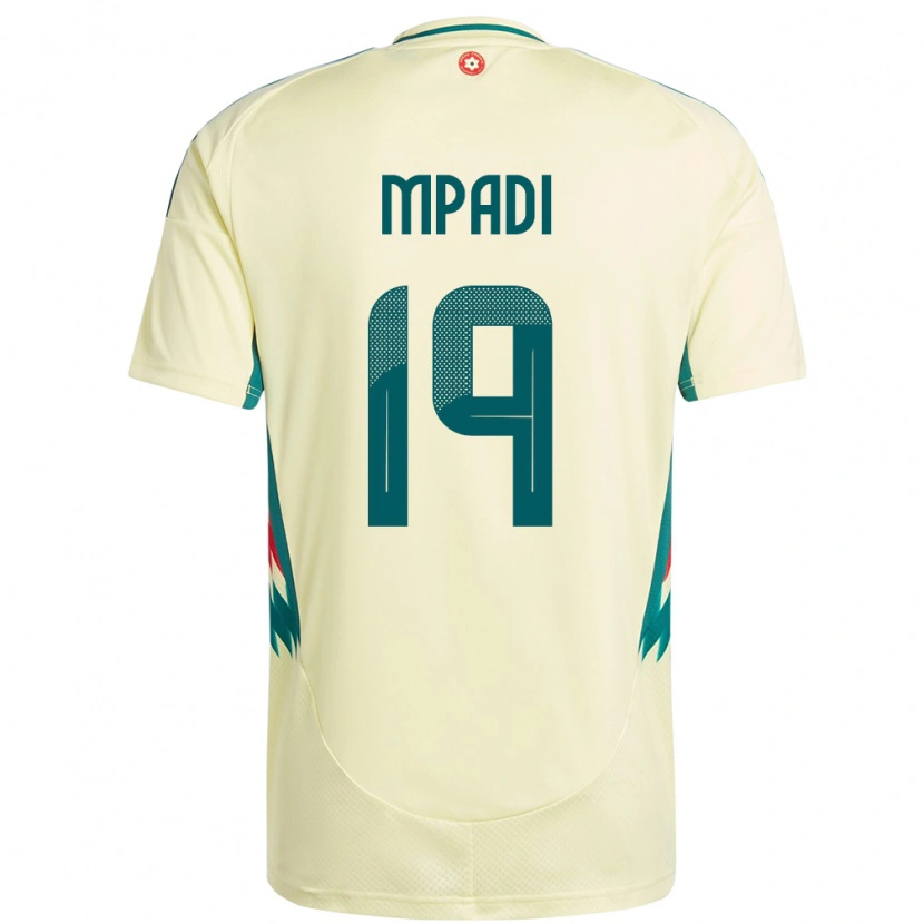 Danxen Enfant Maillot Pays De Galles Japhet Mpadi #19 Beige Jaune Tenues Extérieur 24-26 T-Shirt