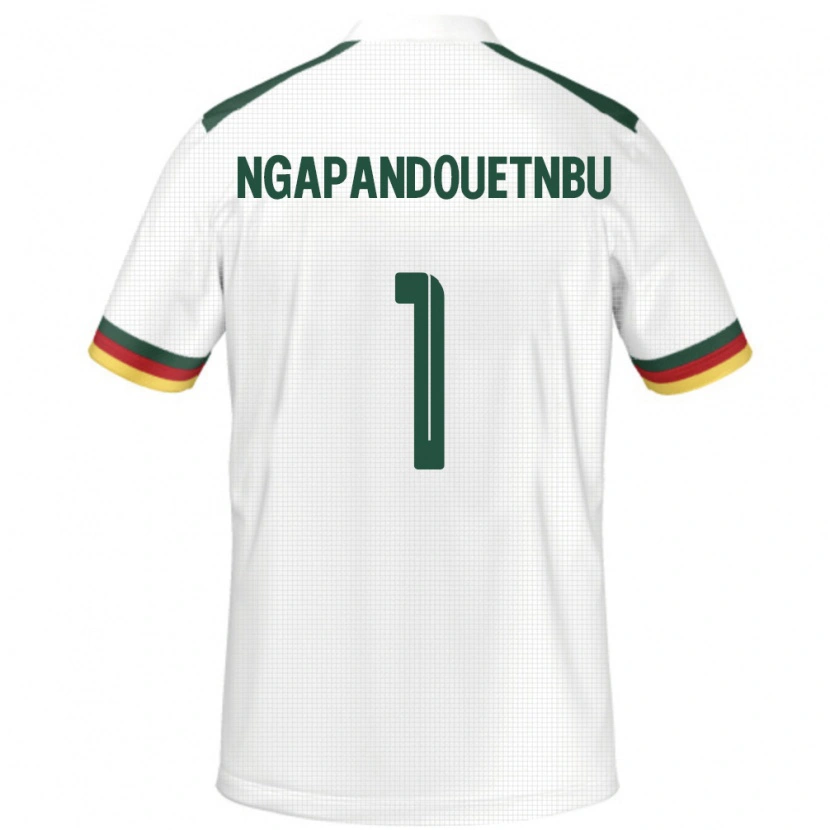 Danxen Enfant Maillot Cameroun Simon Ngapandouetnbu #1 Blanc Tenues Extérieur 24-26 T-Shirt