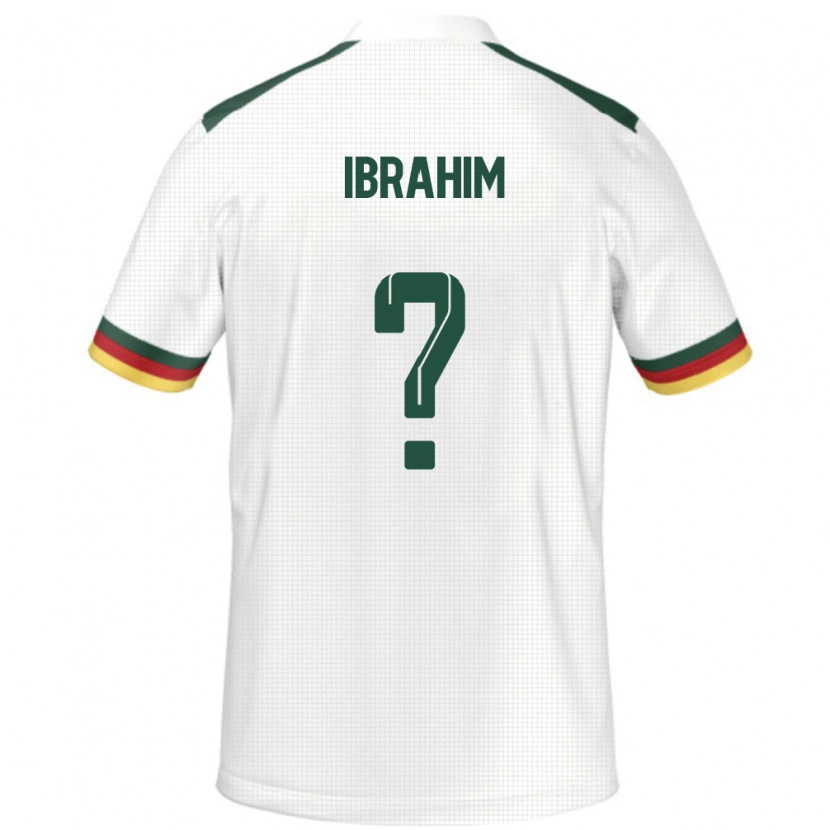 Danxen Enfant Maillot Cameroun Saidou Ibrahim #0 Blanc Tenues Extérieur 24-26 T-Shirt