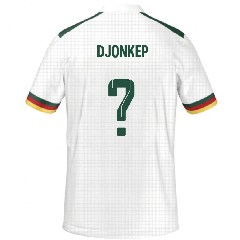 Danxen Enfant Maillot Cameroun Harisson Djonkep #0 Blanc Tenues Extérieur 24-26 T-Shirt