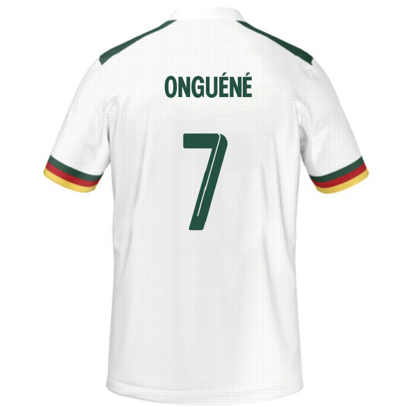 Danxen Enfant Maillot Cameroun Gabrielle Onguene #7 Blanc Tenues Extérieur 24-26 T-Shirt