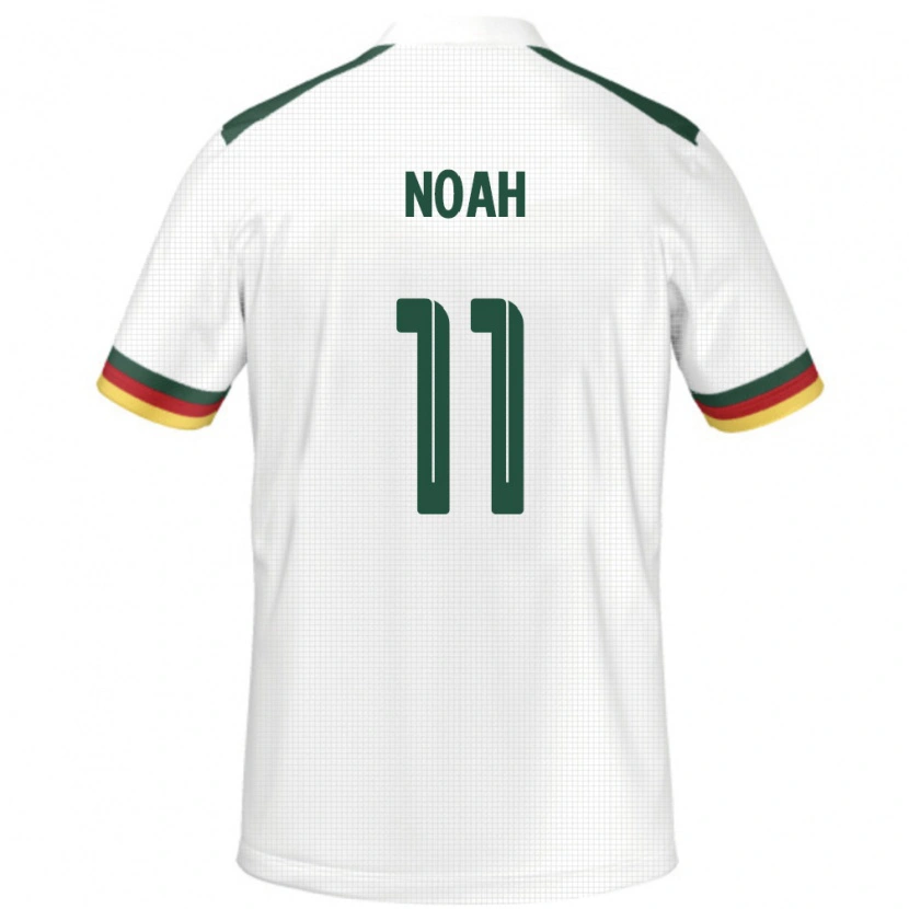 Danxen Enfant Maillot Cameroun Yanick Noah #11 Blanc Tenues Extérieur 24-26 T-Shirt
