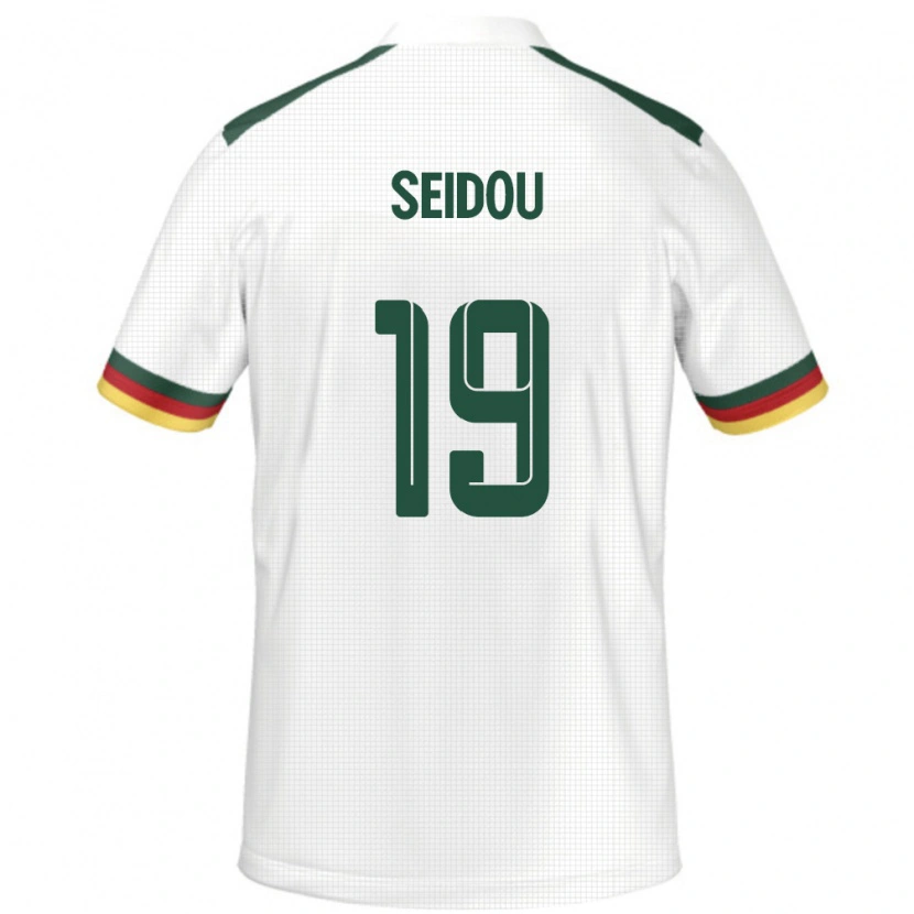 Danxen Enfant Maillot Cameroun Ismaila Seidou #19 Blanc Tenues Extérieur 24-26 T-Shirt