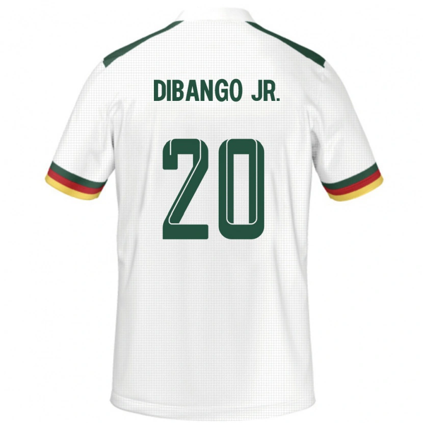 Danxen Enfant Maillot Cameroun Yvan Dibango #20 Blanc Tenues Extérieur 24-26 T-Shirt