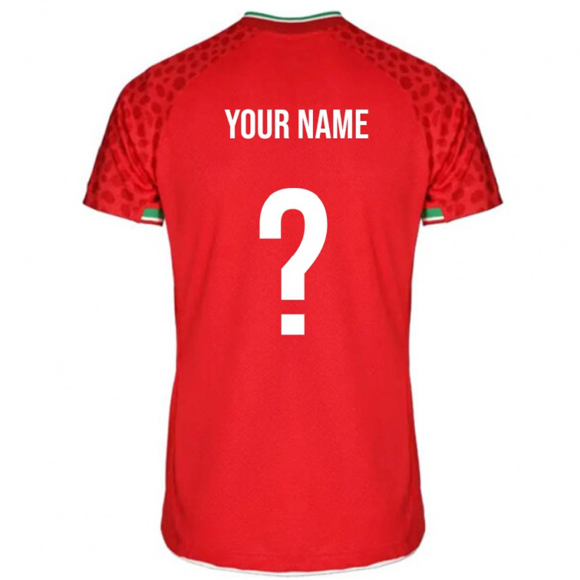 Danxen Enfant Maillot Iran Votre Nom #0 Rouge Tenues Extérieur 24-26 T-Shirt