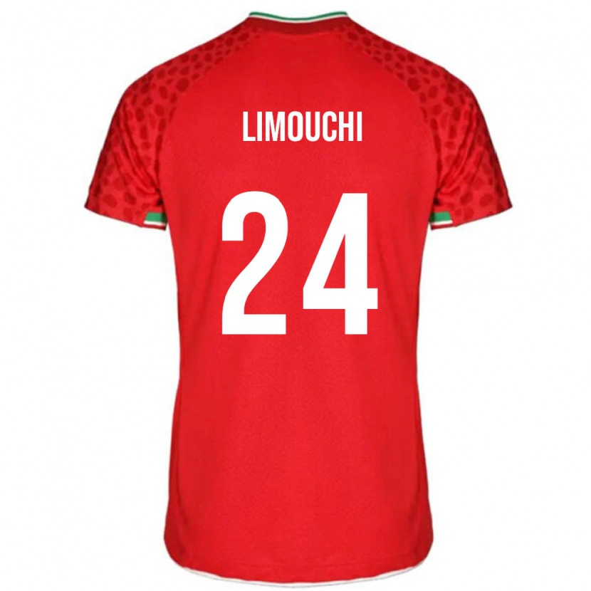 Danxen Enfant Maillot Iran Mehdi Limouchi #24 Rouge Tenues Extérieur 24-26 T-Shirt