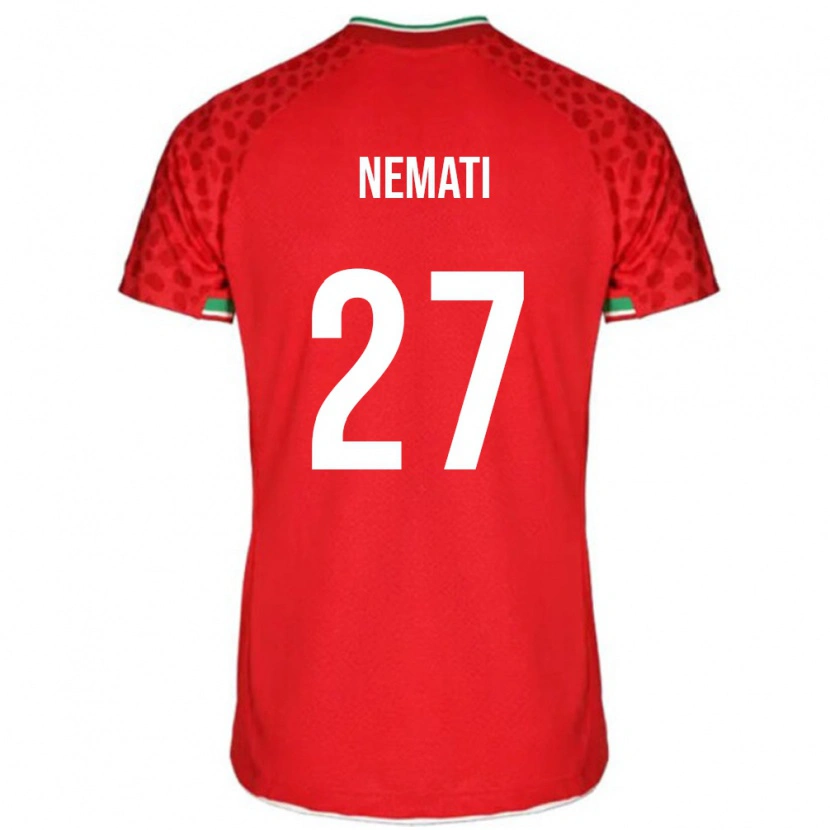 Danxen Enfant Maillot Iran Ali Nemati #27 Rouge Tenues Extérieur 24-26 T-Shirt
