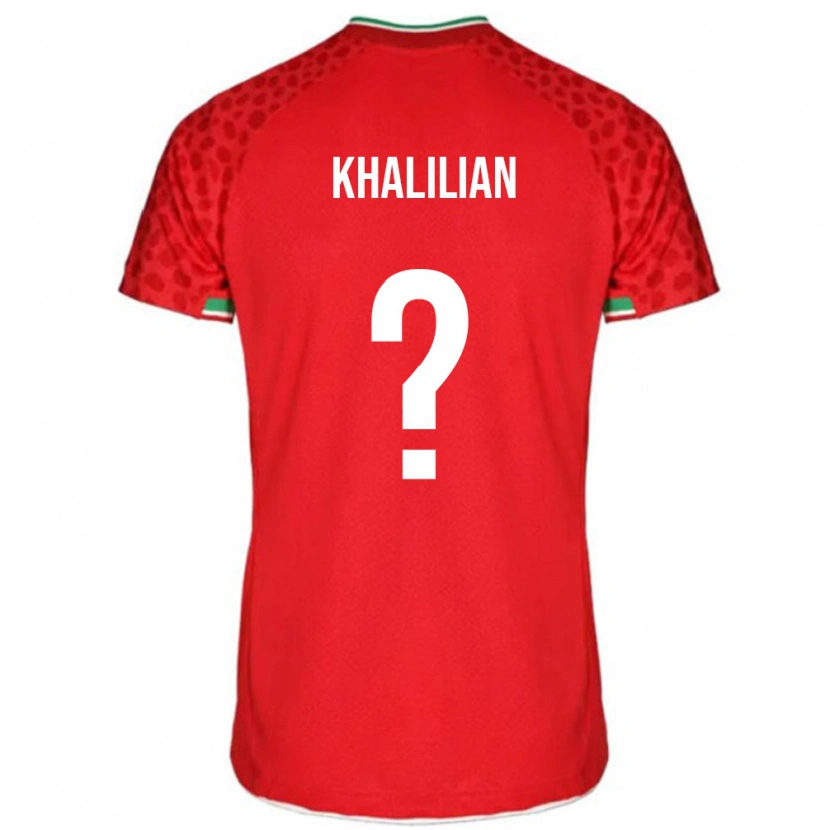 Danxen Enfant Maillot Iran Abolfazl Khalilian #0 Rouge Tenues Extérieur 24-26 T-Shirt