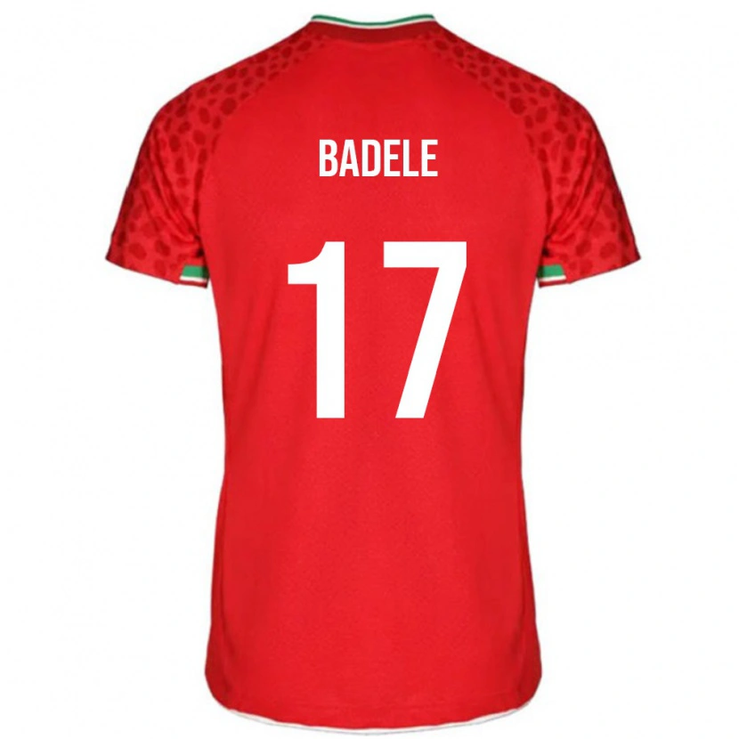 Danxen Enfant Maillot Iran Mehrab Badele #17 Rouge Tenues Extérieur 24-26 T-Shirt