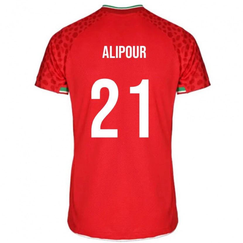 Danxen Enfant Maillot Iran Mahan Alipour #21 Rouge Tenues Extérieur 24-26 T-Shirt