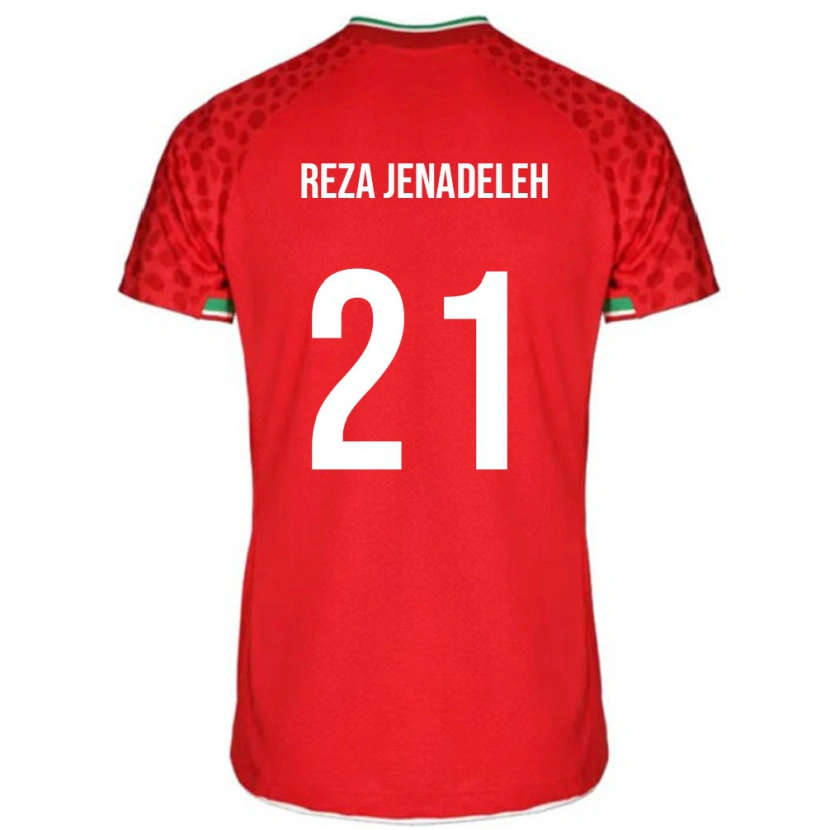 Danxen Enfant Maillot Iran Ahmad Reza Jenadeleh #21 Rouge Tenues Extérieur 24-26 T-Shirt