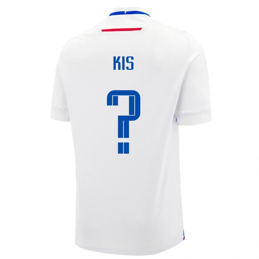 Danxen Enfant Maillot Slovaquie Alex Kis #0 Blanc Tenues Extérieur 24-26 T-Shirt