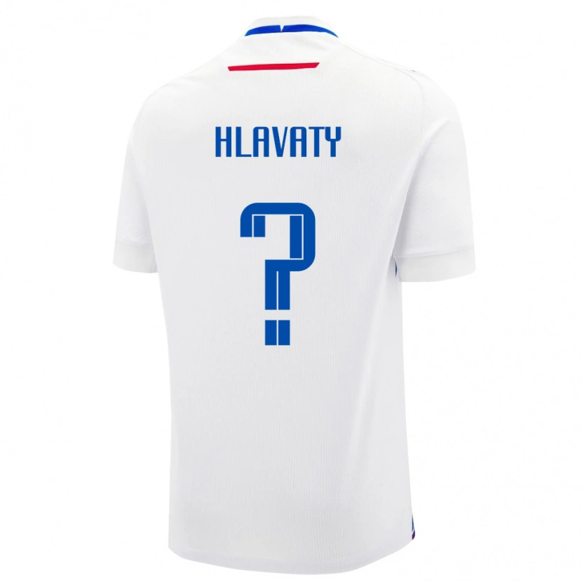 Danxen Enfant Maillot Slovaquie Martin Hlavaty #0 Blanc Tenues Extérieur 24-26 T-Shirt