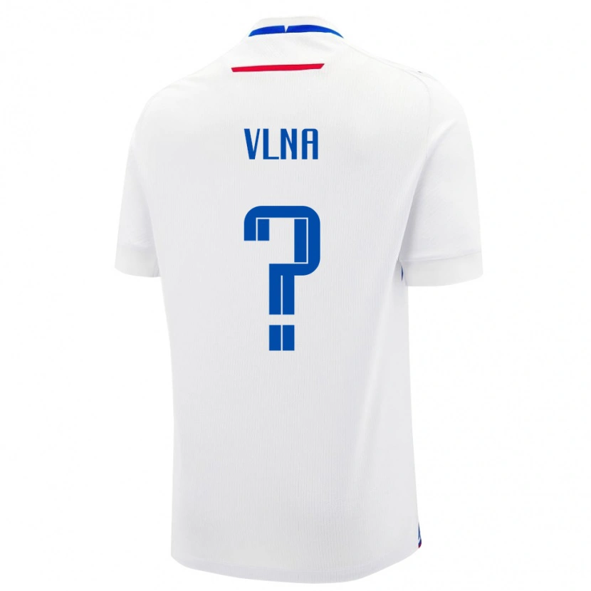 Danxen Enfant Maillot Slovaquie Simon Vlna #0 Blanc Tenues Extérieur 24-26 T-Shirt