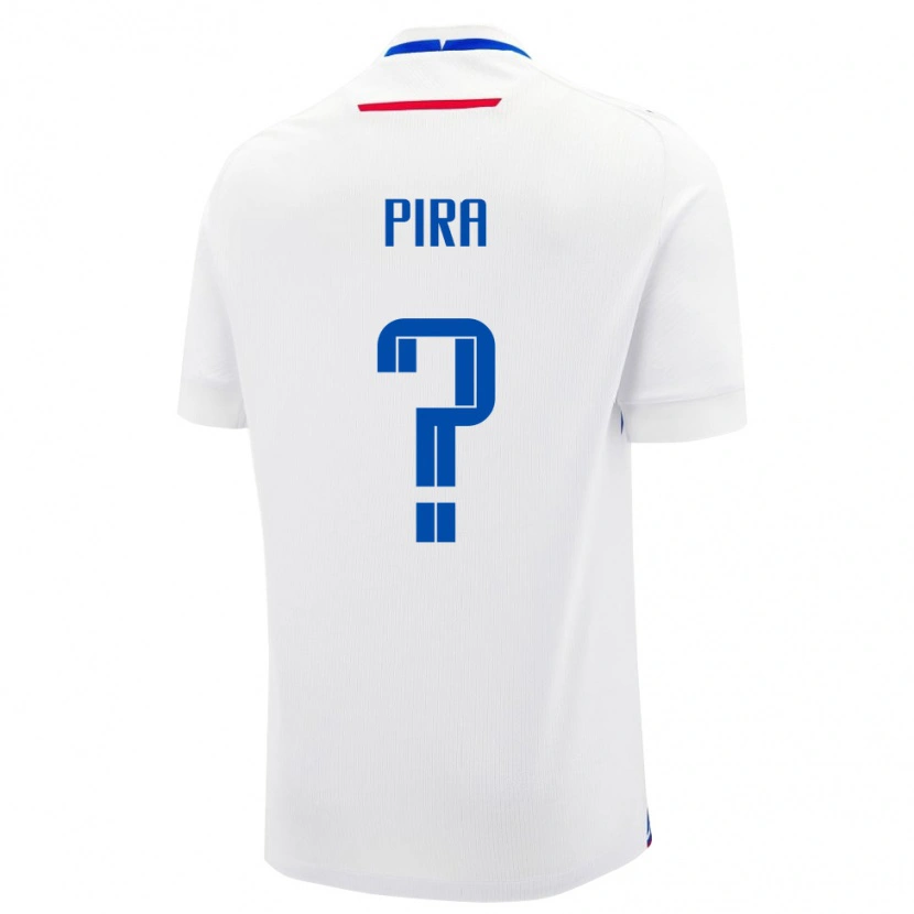 Danxen Enfant Maillot Slovaquie Jakub Pira #0 Blanc Tenues Extérieur 24-26 T-Shirt