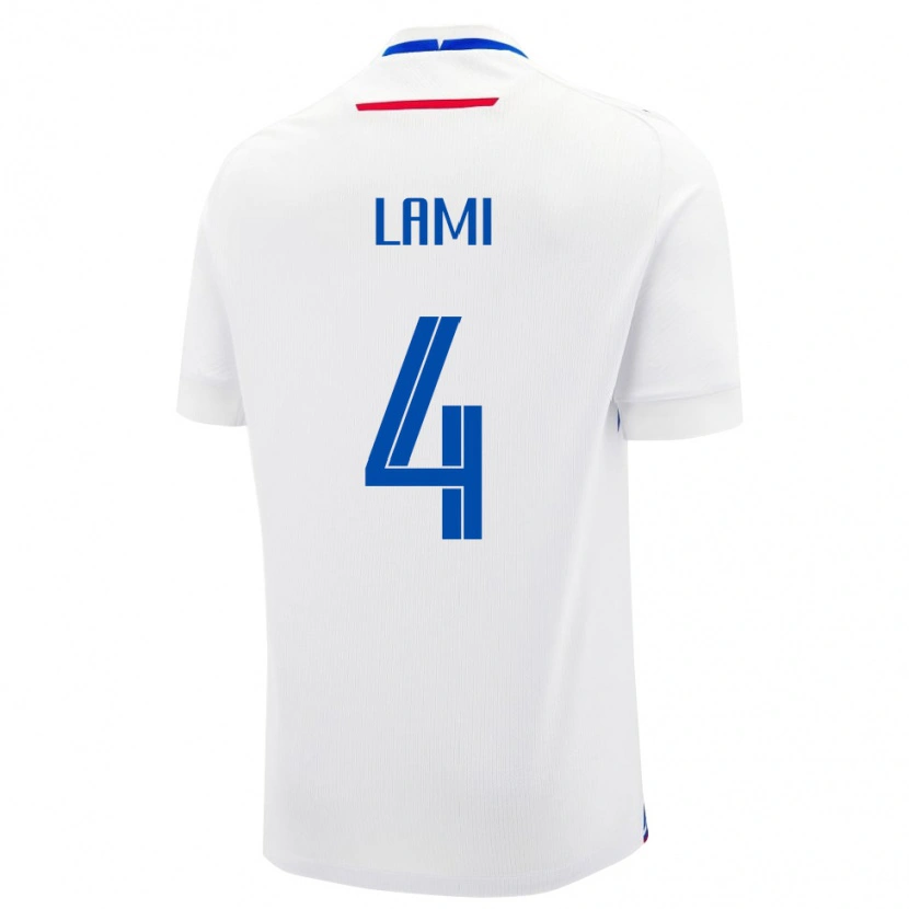 Danxen Enfant Maillot Slovaquie Adam Lami #4 Blanc Tenues Extérieur 24-26 T-Shirt