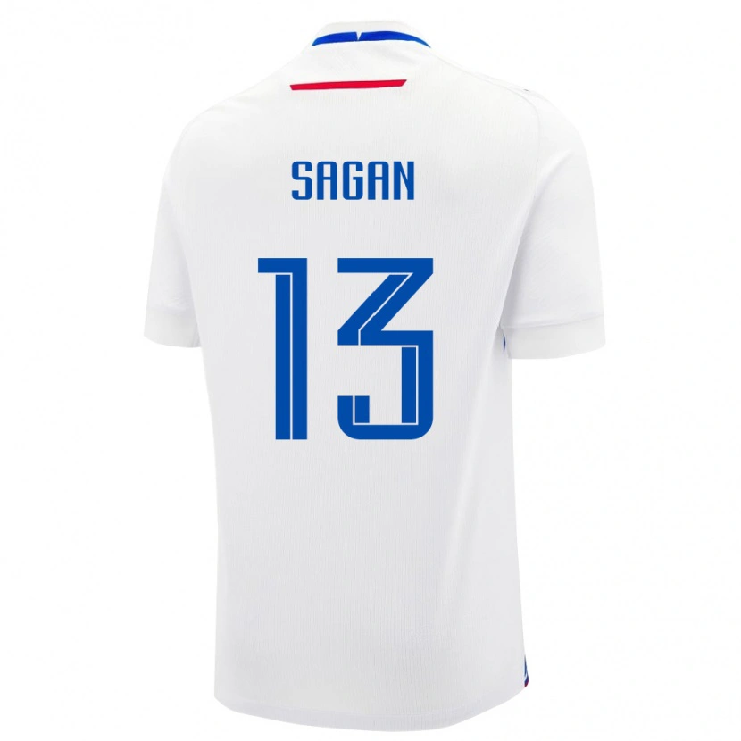 Danxen Enfant Maillot Slovaquie Samuel Sagan #13 Blanc Tenues Extérieur 24-26 T-Shirt