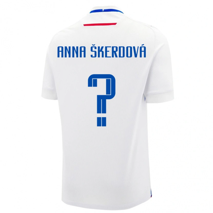 Danxen Enfant Maillot Slovaquie Sofia Anna Škerdová #0 Blanc Tenues Extérieur 24-26 T-Shirt
