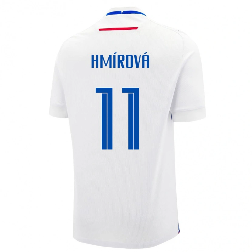 Danxen Enfant Maillot Slovaquie Patrícia Hmírová #11 Blanc Tenues Extérieur 24-26 T-Shirt