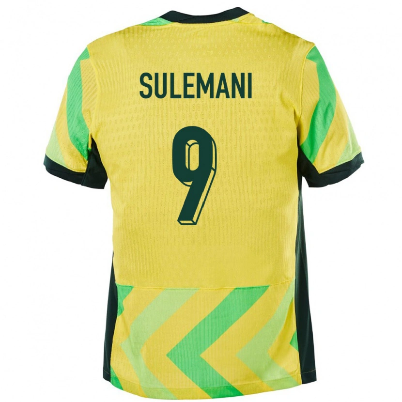 Danxen Homme Maillot Australie Arion Sulemani #9 Doré Tenues Domicile 24-26 T-Shirt