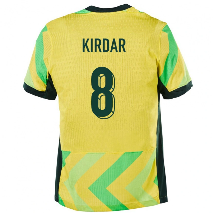 Danxen Homme Maillot Australie Birkan Kirdar #8 Doré Tenues Domicile 24-26 T-Shirt