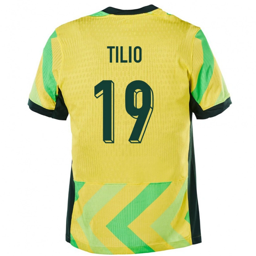 Danxen Homme Maillot Australie Marco Tilio #19 Doré Tenues Domicile 24-26 T-Shirt