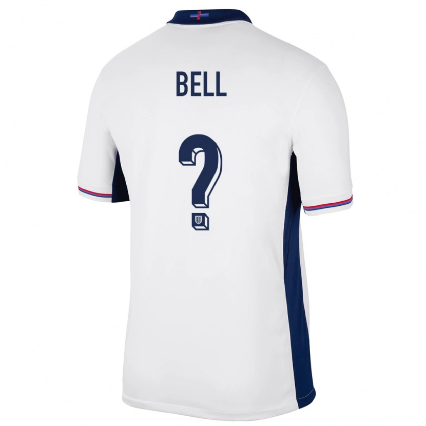 Danxen Homme Maillot Angleterre Toby Bell #0 Blanc Tenues Domicile 24-26 T-Shirt