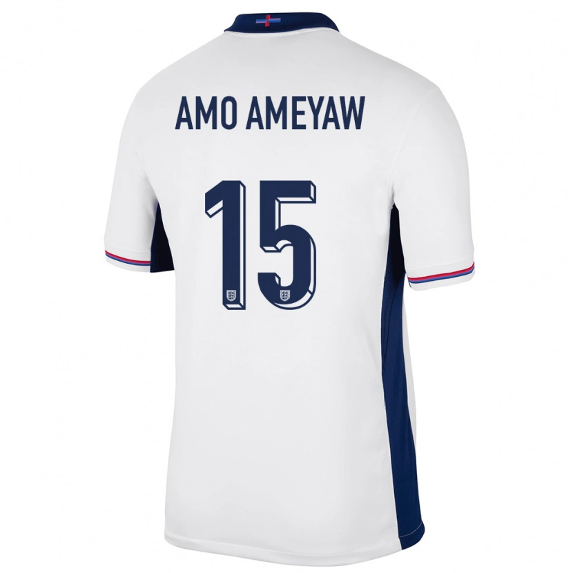 Danxen Homme Maillot Angleterre Samuel Amo-Ameyaw #15 Blanc Tenues Domicile 24-26 T-Shirt
