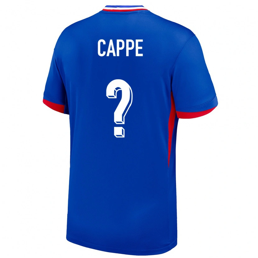 Danxen Homme Maillot France Djibril Cappe #0 Bleu Tenues Domicile 24-26 T-Shirt