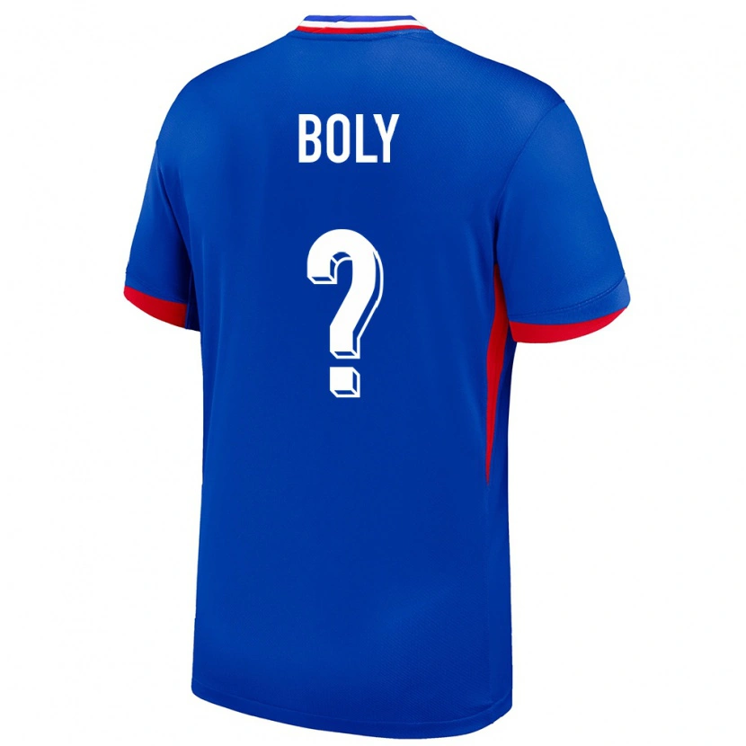 Danxen Homme Maillot France David Boly #0 Bleu Tenues Domicile 24-26 T-Shirt