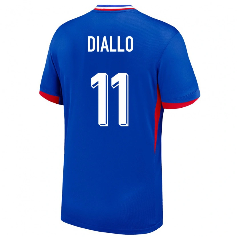 Danxen Homme Maillot France Tidiane Diallo #11 Bleu Tenues Domicile 24-26 T-Shirt