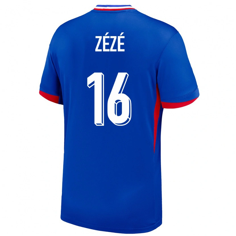 Danxen Homme Maillot France Yanel Zézé #16 Bleu Tenues Domicile 24-26 T-Shirt