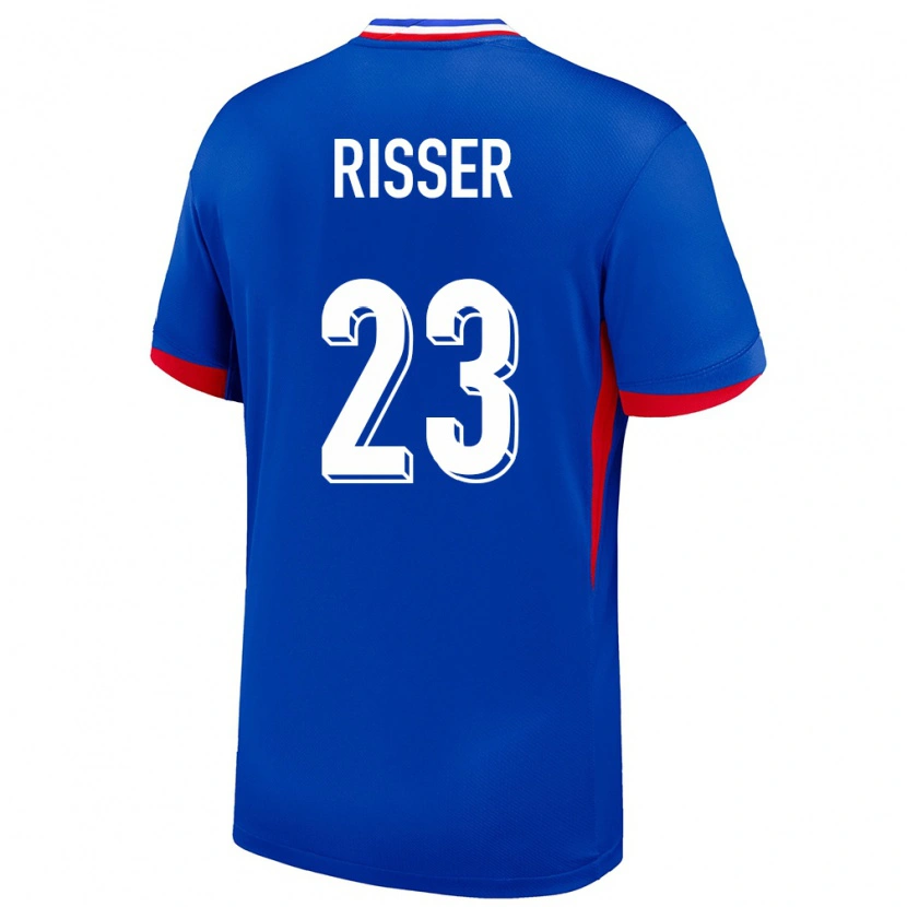 Danxen Homme Maillot France Robin Risser #23 Bleu Tenues Domicile 24-26 T-Shirt