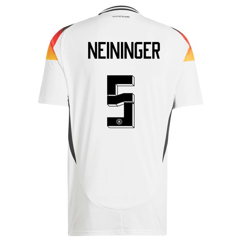 Danxen Homme Maillot Allemagne Till Neininger #5 Blanc Tenues Domicile 24-26 T-Shirt