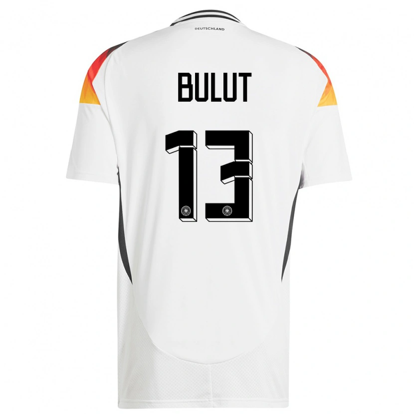 Danxen Homme Maillot Allemagne Taylan Bulut #13 Blanc Tenues Domicile 24-26 T-Shirt