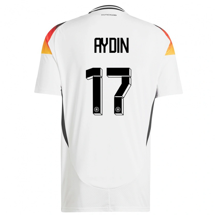 Danxen Homme Maillot Allemagne Ali Aydin #17 Blanc Tenues Domicile 24-26 T-Shirt