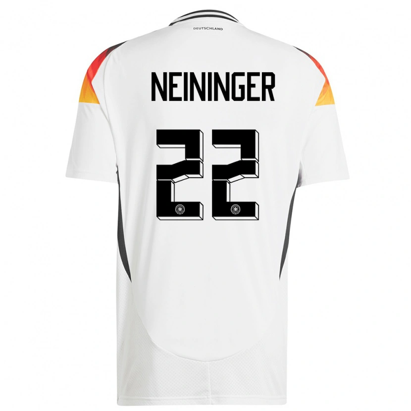 Danxen Homme Maillot Allemagne Tim Neininger #22 Blanc Tenues Domicile 24-26 T-Shirt