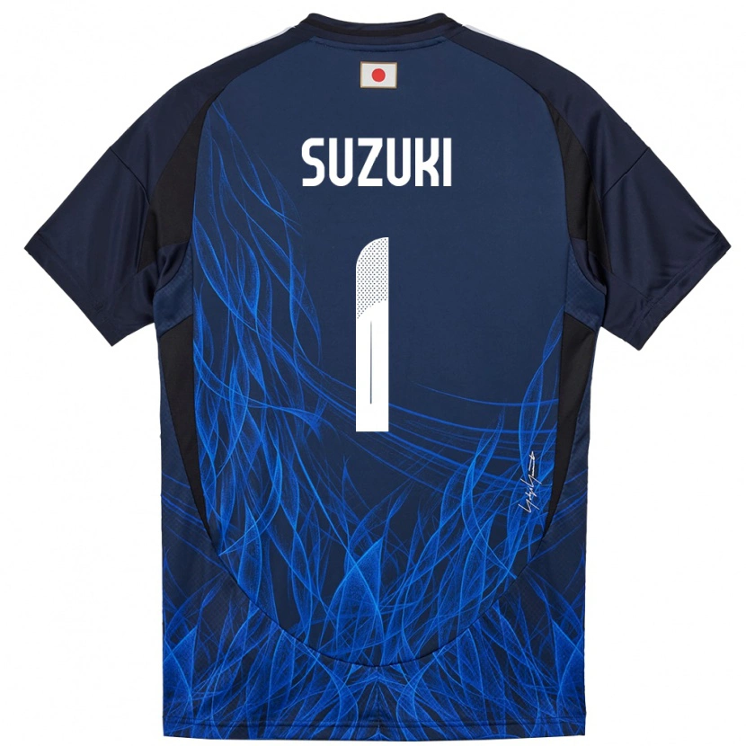 Danxen Homme Maillot Japon Zion Suzuki #1 Bleu Foncé Tenues Domicile 24-26 T-Shirt