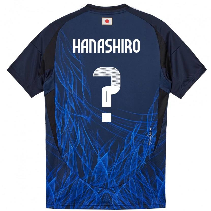 Danxen Homme Maillot Japon Rinto Hanashiro #0 Bleu Foncé Tenues Domicile 24-26 T-Shirt